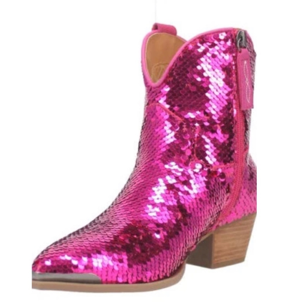 Dingo‎ Bling Thing pink Fuchsia Sequin Western cowboy cowgirl Boots size 9 new